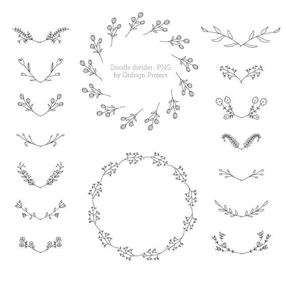 Besinnungstexte Hochzeit
 Doodle Divider Clipart Hand Drawn Divider Hand Drawn Laurel