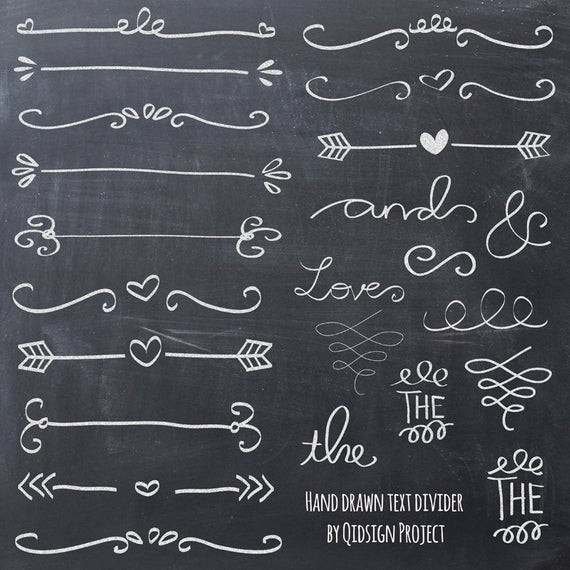 Besinnungstexte Hochzeit
 Hand drawn chalk doodle text divider swirly clip art for