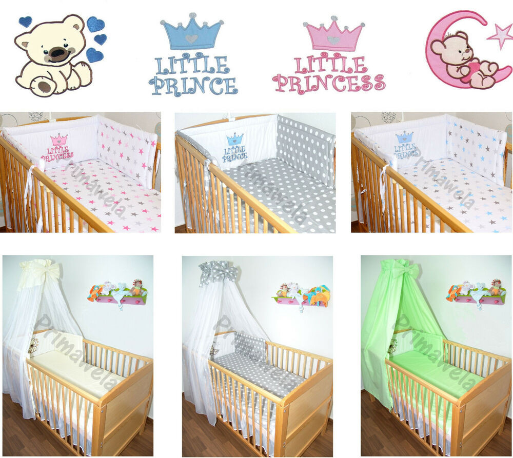 Bett 70x140
 mit Applikation Baby Bettset für Bett 70x140 Himmel