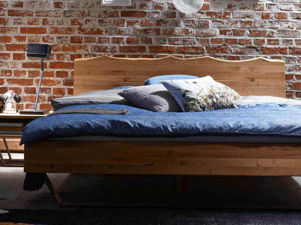 Bett Eiche
 Bett Eiche massiv Modern Sleep 1 Pick Up Möbel