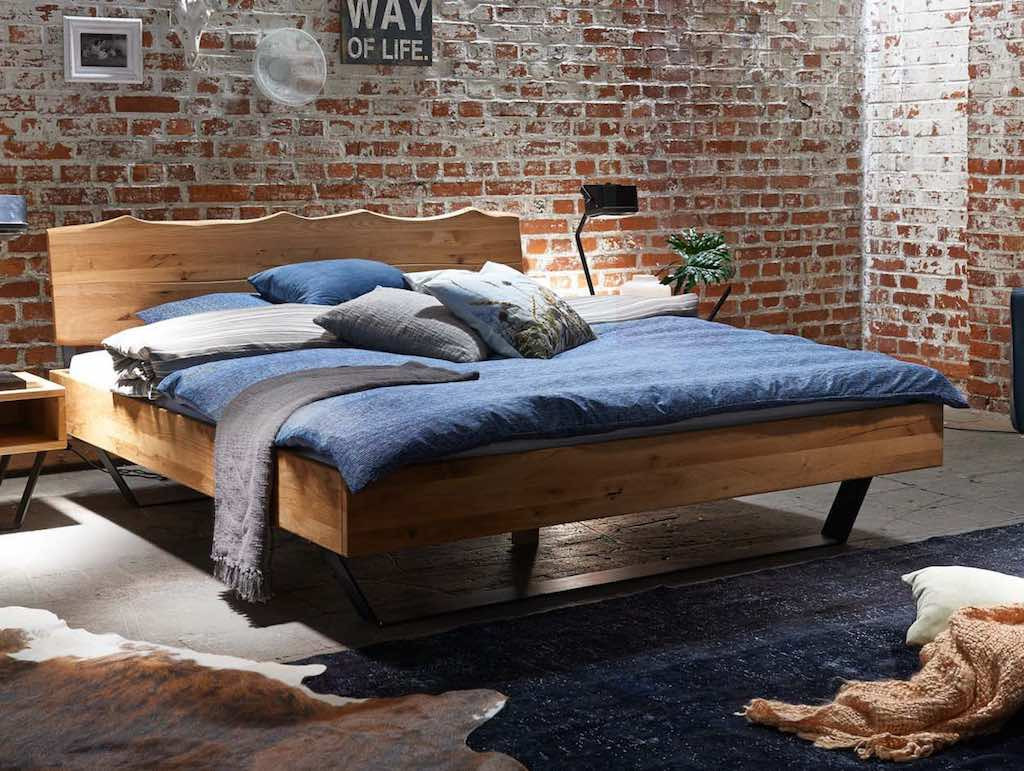 Bett Eiche
 Bett Eiche massiv Modern Sleep 1 Pick Up Möbel