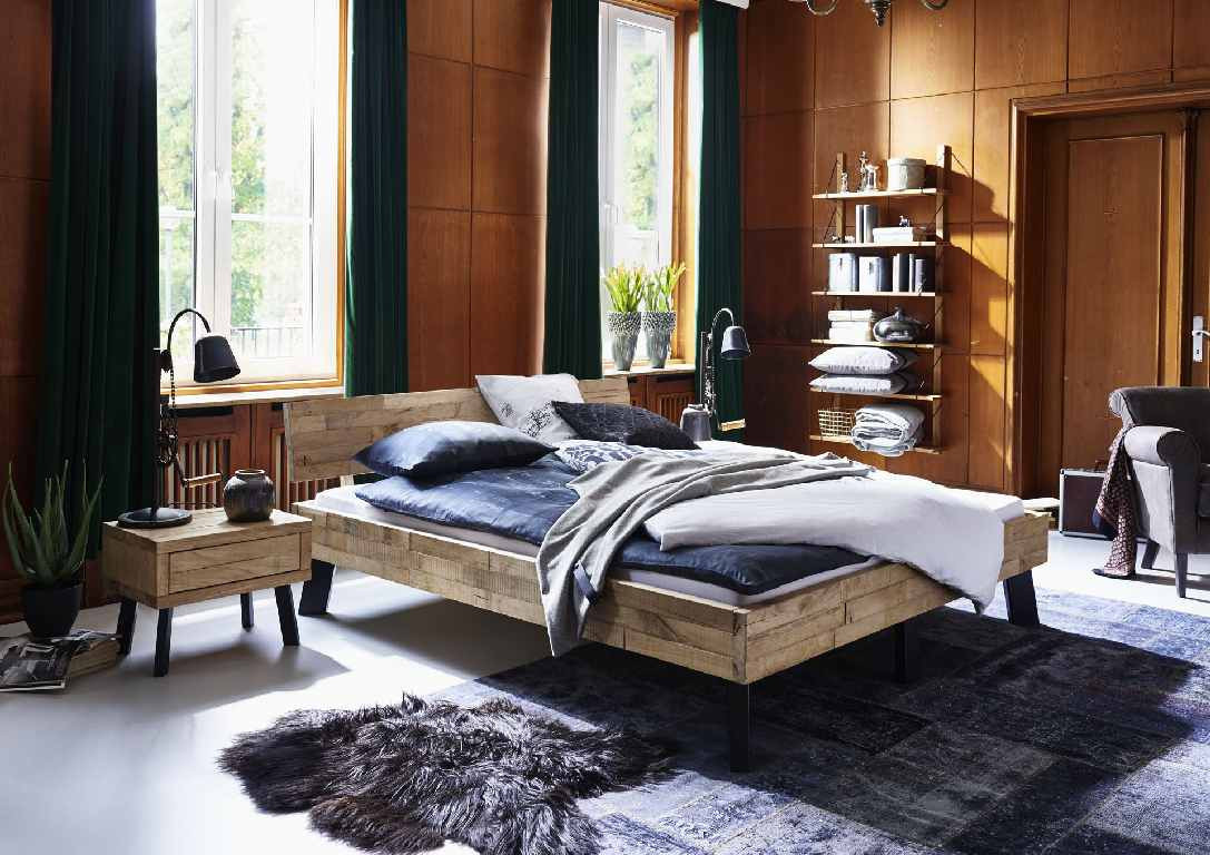 Bett Eiche
 Bett Eiche Timber massiv Modern Sleep Pick Up Möbel