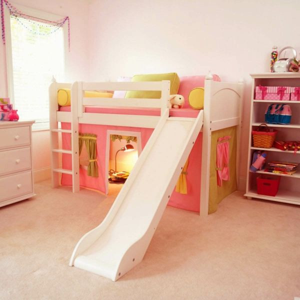 Bett Für Mädchen
 kinderzimmer für mädchen hochbett design mit rutsche