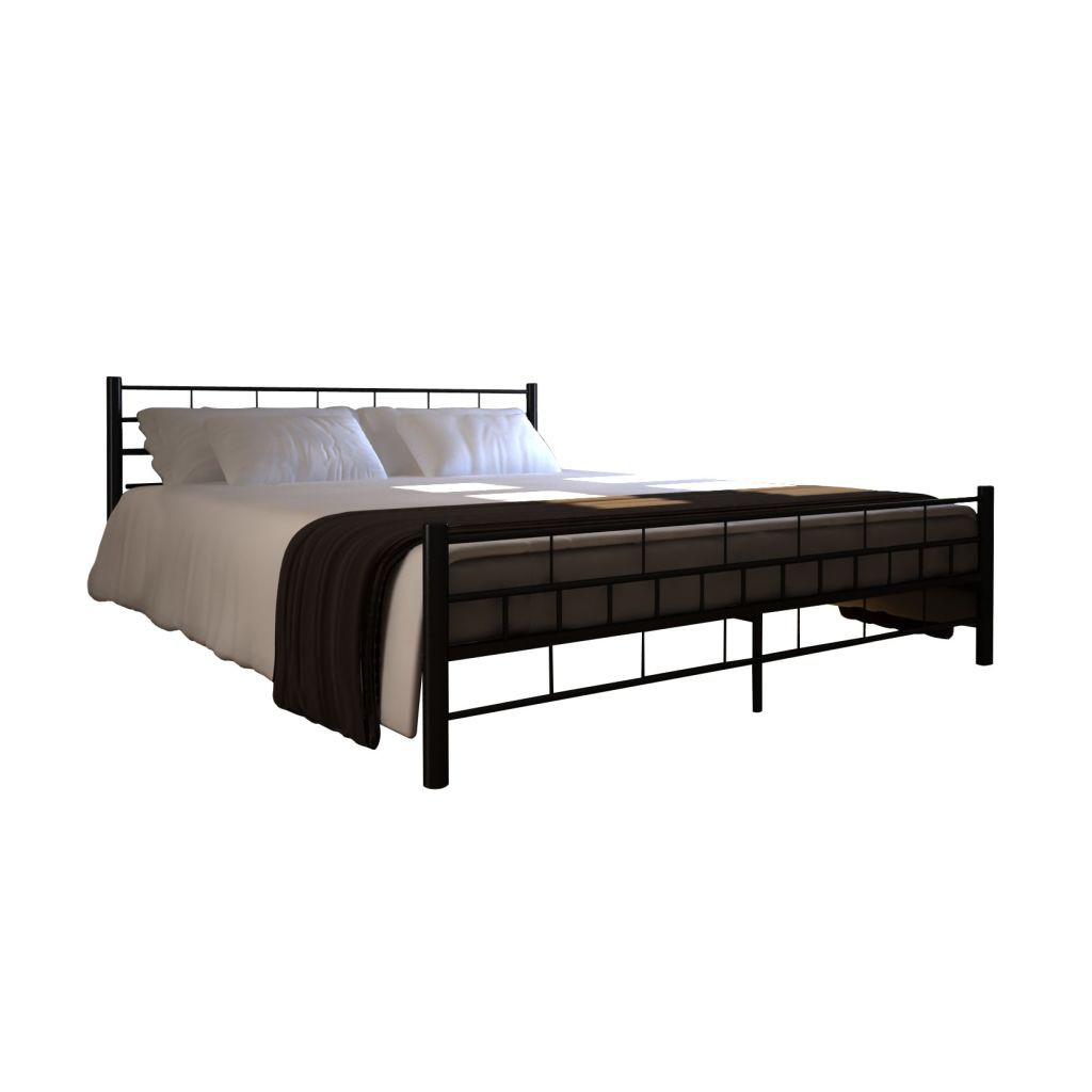 Bett Mit Lattenrost
 Der Doppelbett Bett mit Lattenrost 180x200 cm schwarz