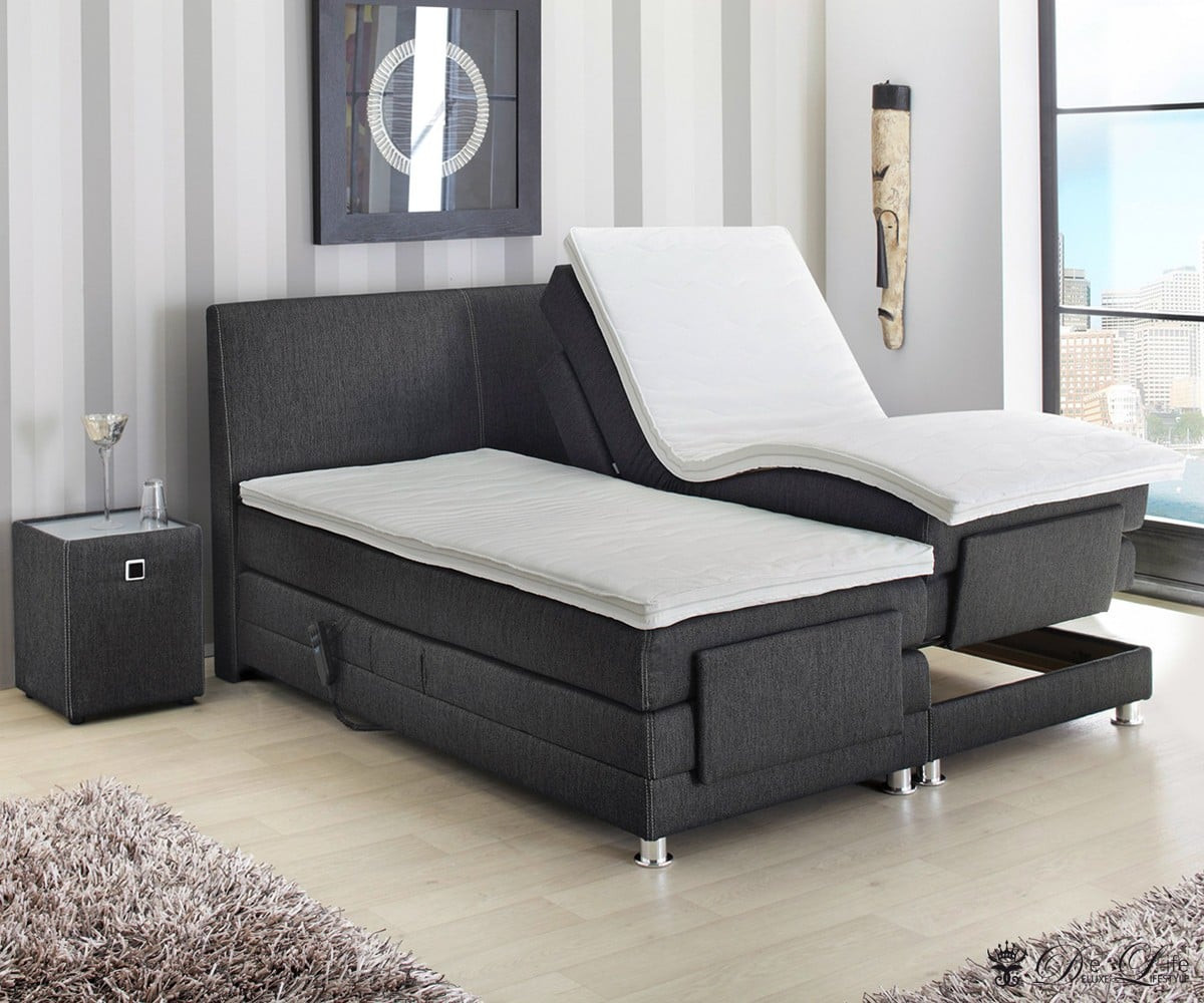 Bett Mit Matratze
 Boxspringbett Liam 180x200 Schwarz Bett mit Matratze