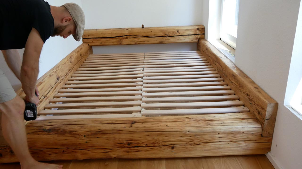Bett Selbst Bauen
 Balkenbett Bett selber bauen Made by myself Dein DIY