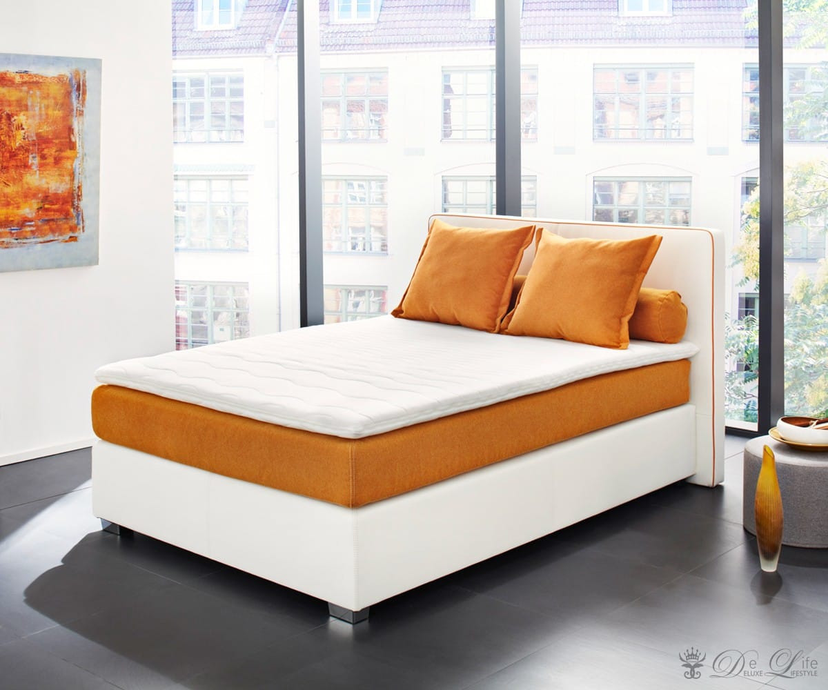 Betten 140x200
 Boxspringbett Larina 140x200 Orange Bett mit Matratze