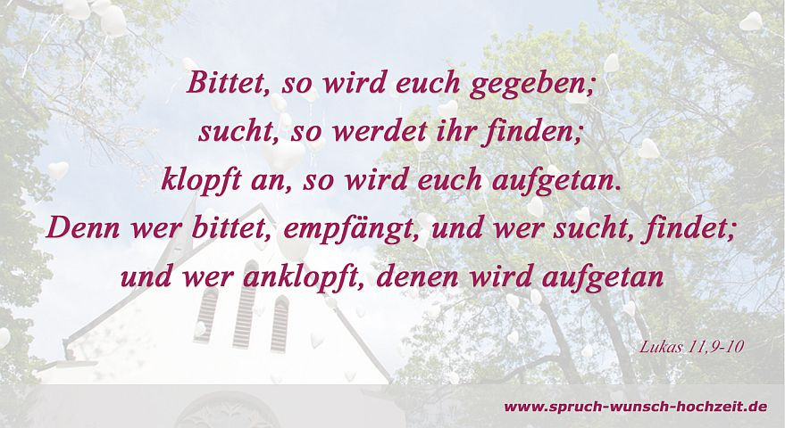 Bibelspruch Hochzeit
 Trausprüche