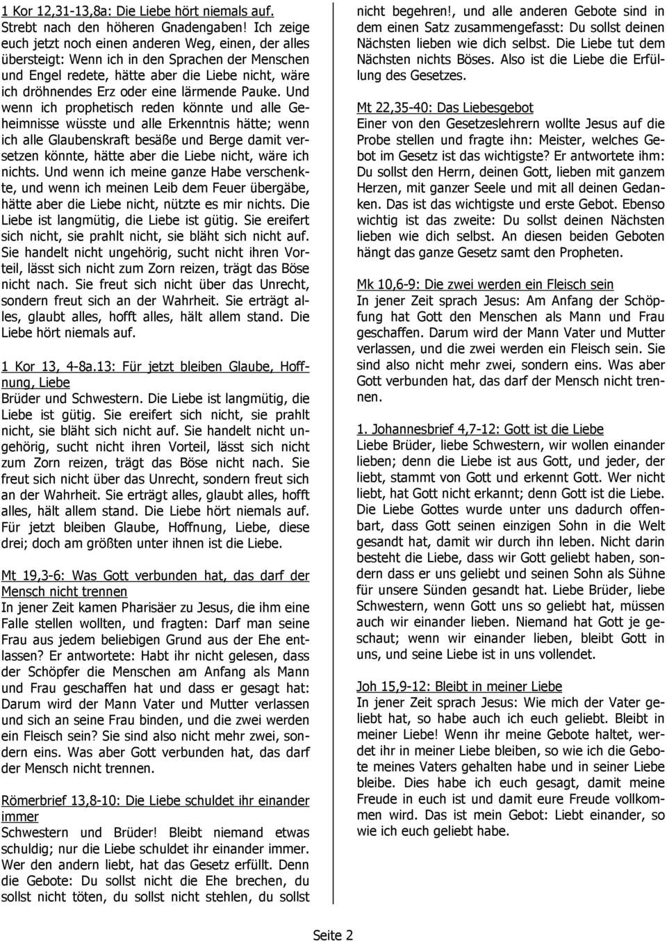 Bibeltexte Hochzeit
 Bibeltexte Hochzeit