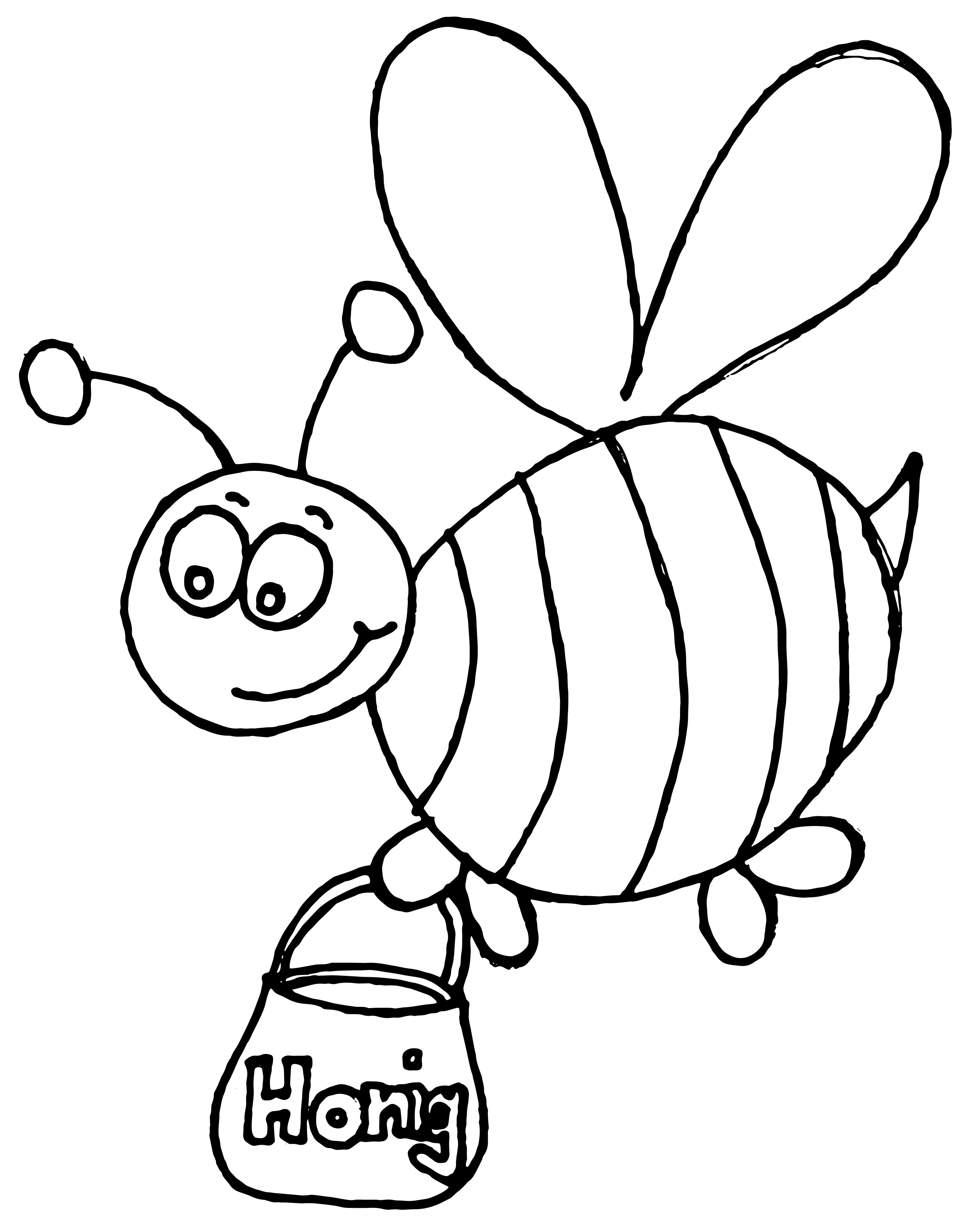Bienen Ausdrucken Biene Gambar Insetos Putih Honigbiene Kostenlos ...