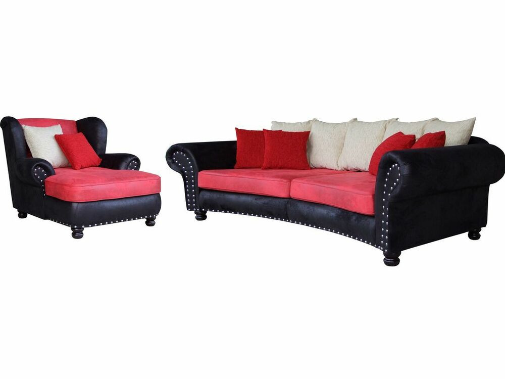 Big Sofa Kolonialstil
 Big Sofa Couch Kolonialstil inkl Big Sessel Ohrensessel