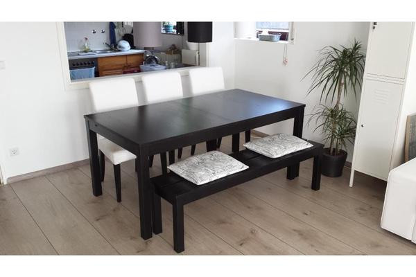 Bjursta Tisch Ikea
 Ikea BJURSTA Esstisch braunschwarz 175x95cm 3 Stühle