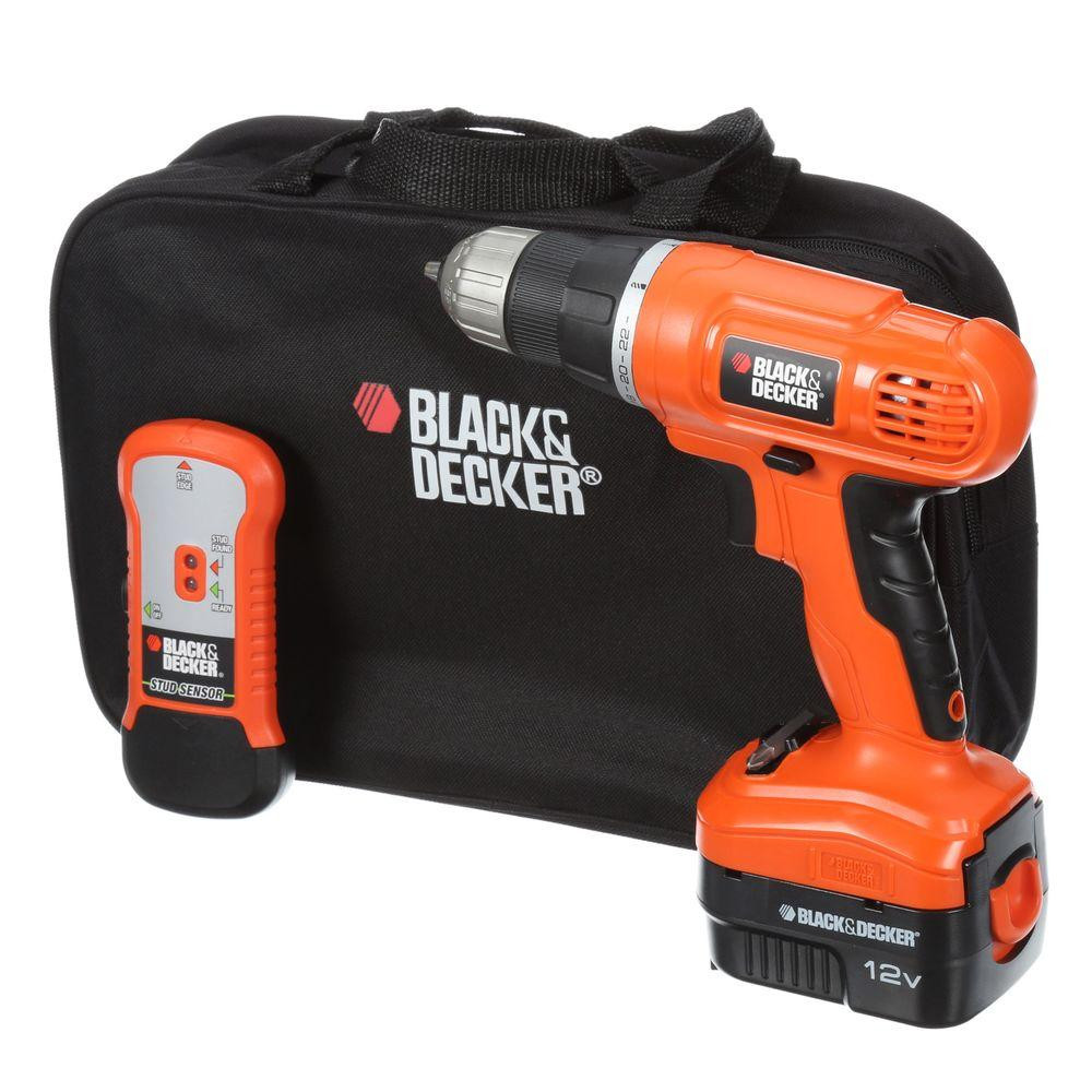 Black Decker
 BLACK DECKER 12 Volt NiCd Cordless Drill with Stud Sensor