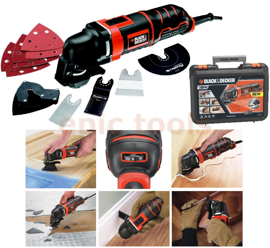 Black Und Decker Multitool
 BLACK & DECKER MT300KA 300watt Oscillating Multi Tool