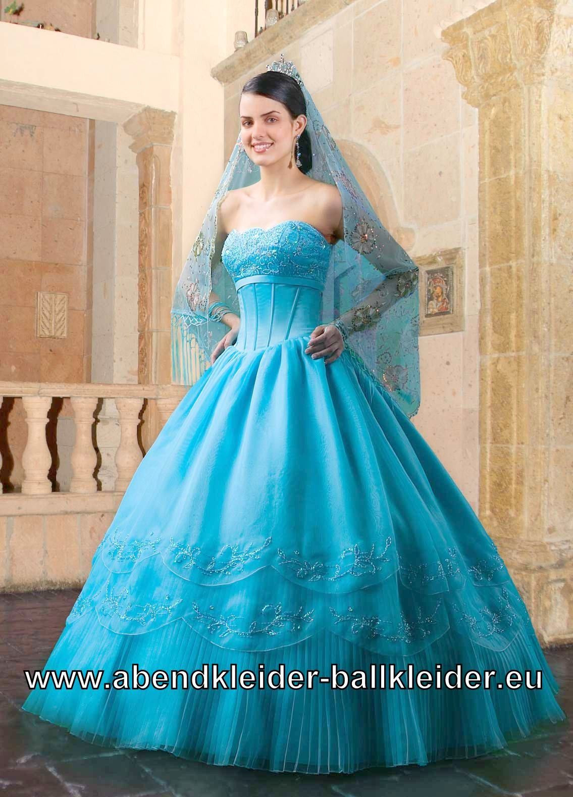 Blaues Hochzeitskleid
 Blaues Cinderella Kleid Ballkleid Brautkleid auch mit