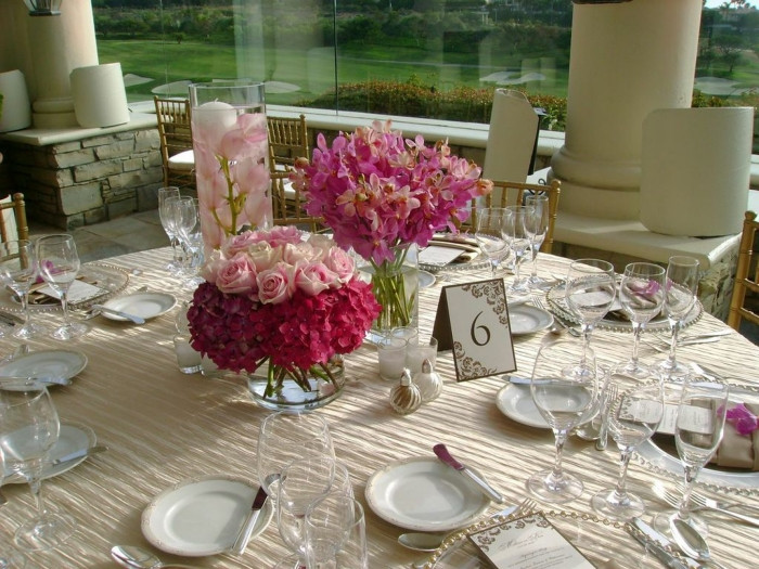Blumen Tischdeko Hochzeit Runde Tische
 Tischdekoration zur Hochzeit 31 Ideen für runde Tische