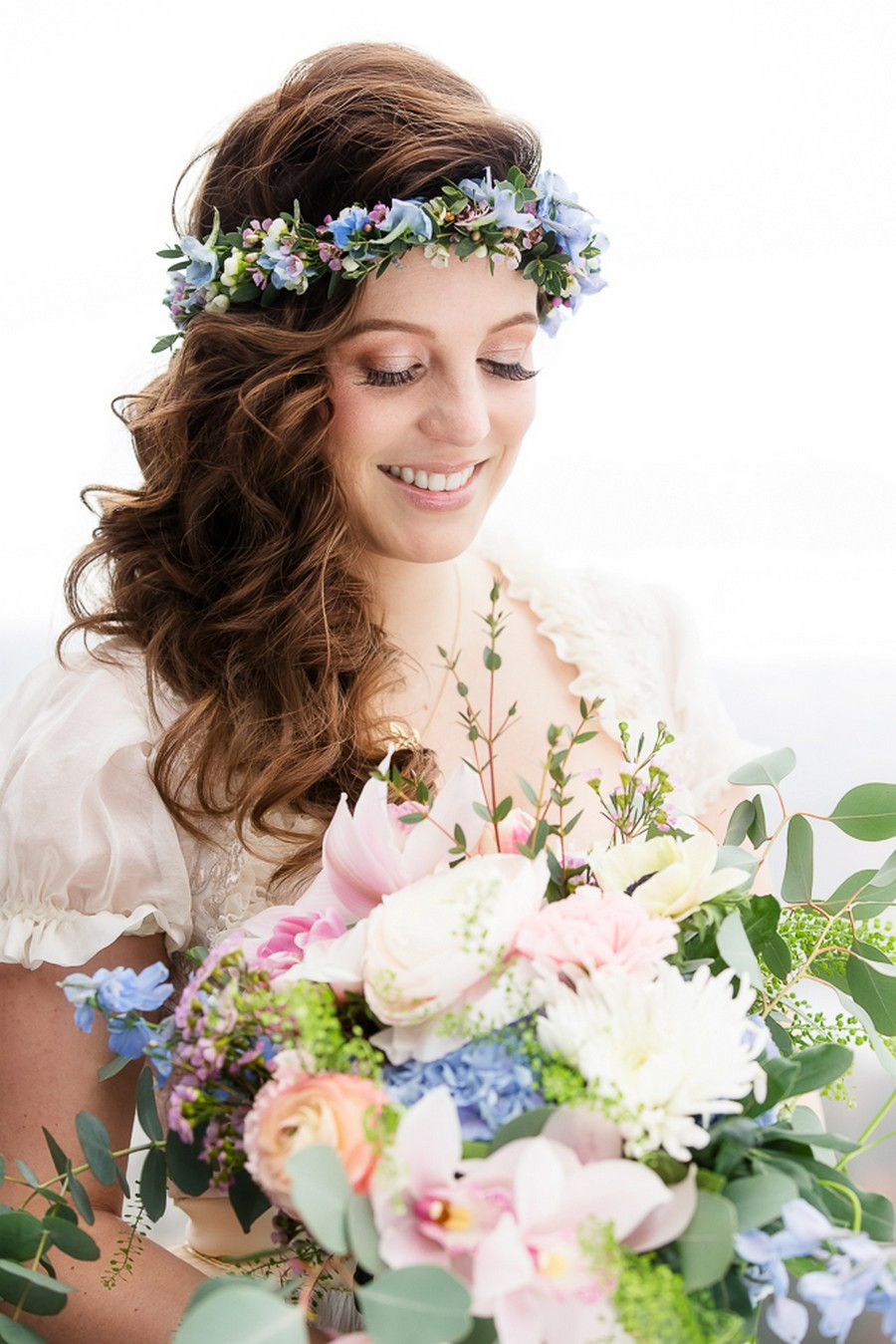 Blumenkranz Haare Hochzeit
 Boho auf Bayerisch Hochzeitsideen von Trauwerk Teil 1