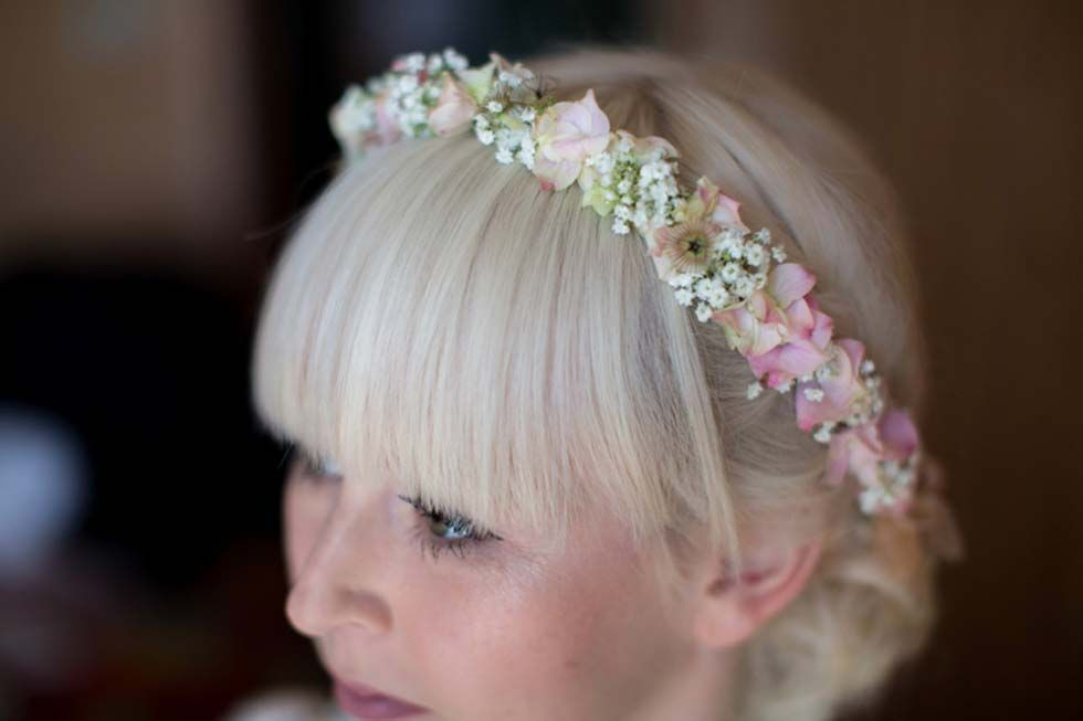 Blumenkranz Haare Hochzeit
 Boho Country Hochzeit in Italien