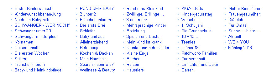 Bluni Tabelle
 Die Entwicklung des ungeborenen Babys