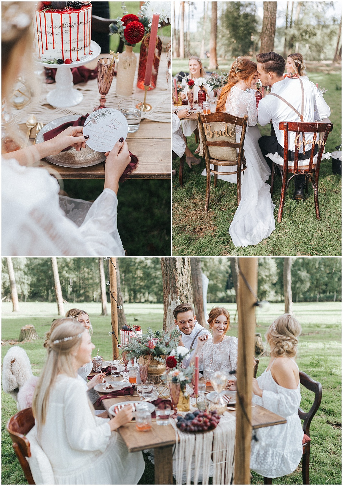 Bohemian Hochzeit
 marryMAG Boho Hochzeit im Wald Outdoor Location