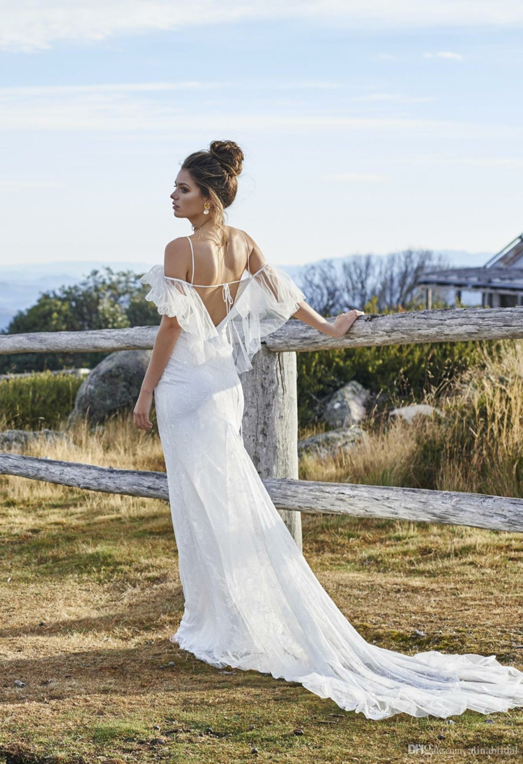 Bohemian Hochzeitskleid
 Boho Hochzeitskleid für Strandhochzeit Typische