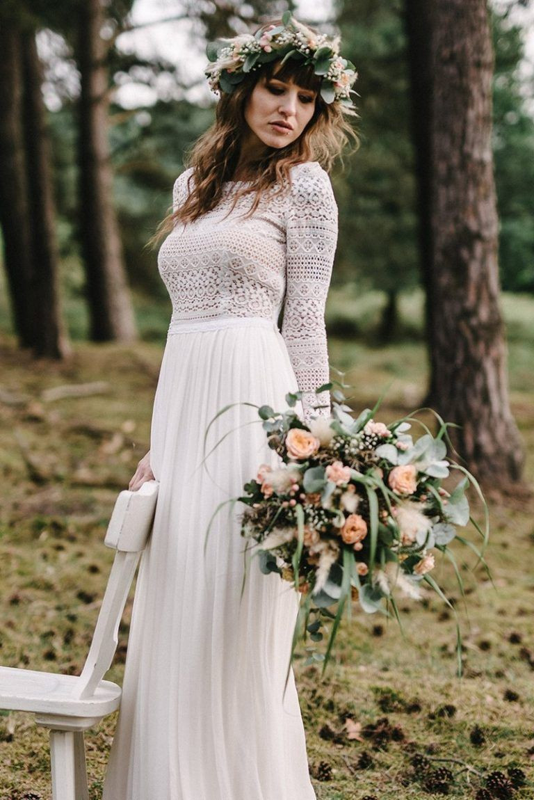 Bohemian Kleid Hochzeit
 Bohemian bridal editorial Γάμος