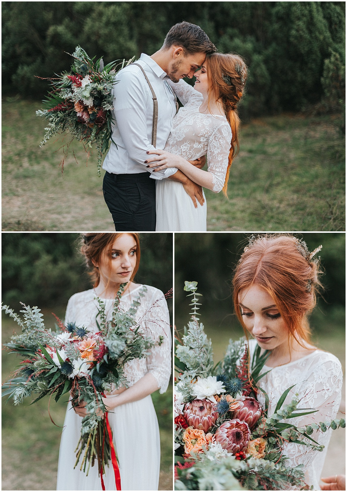 Boho Style Männer Hochzeit
 marryMAG Boho Hochzeit im Wald Outdoor Location