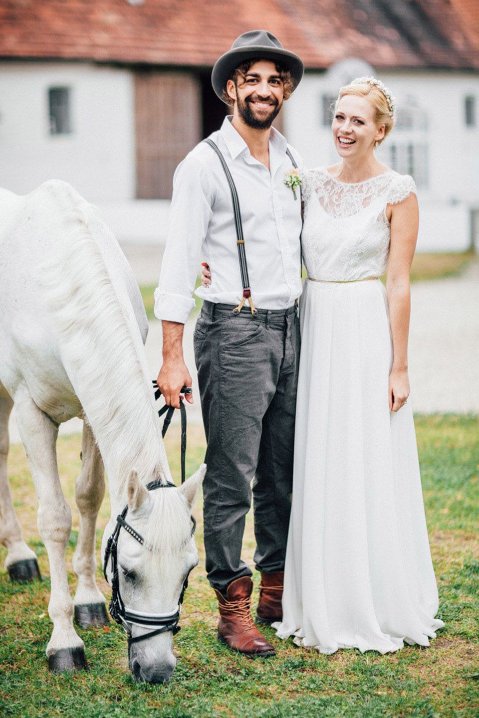 Boho Style Männer Hochzeit
 Verspielte Vintage Hochzeitsinspiration in Rosa und Gold