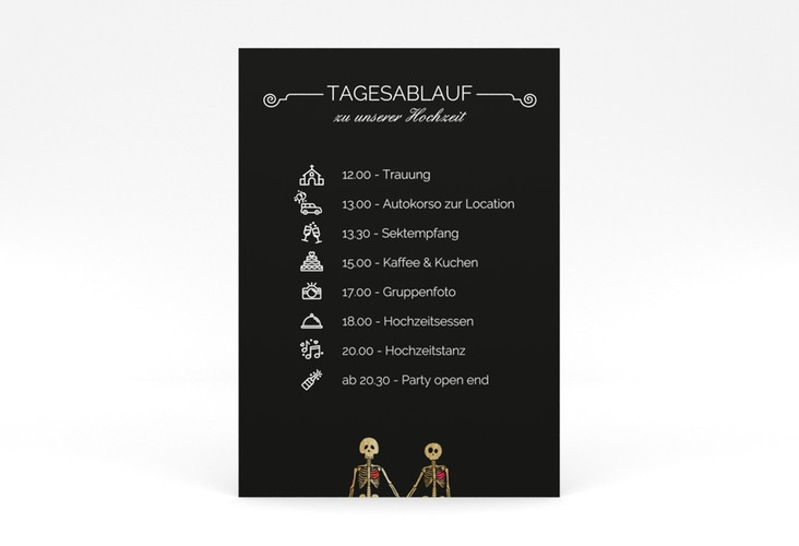 Bones Hochzeit
 Tagesablauf Poster Hochzeit "Bones" 50 x 70 cm Poster