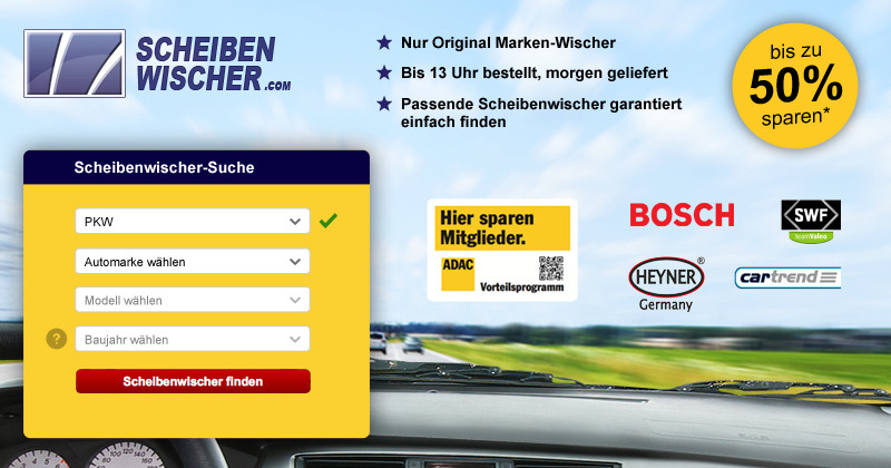 Bosch Scheibenwischer Tabelle
 Bosch 3 397 001 488 Wischblatt Twin Spoiler 488S 600 475