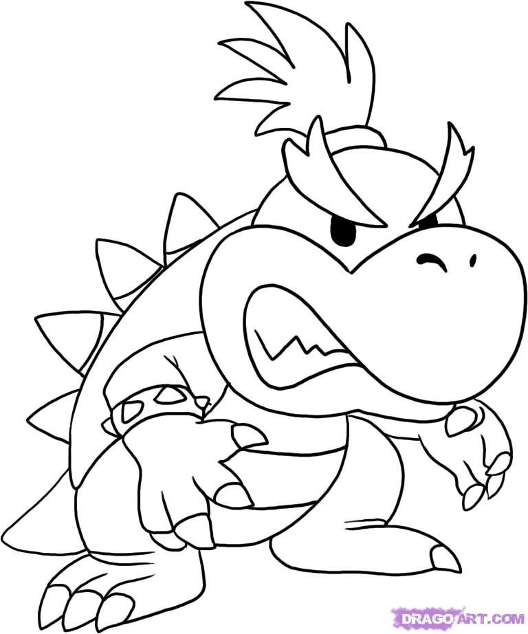 Bowser Ausmalbilder
 Bowser jr How to draw Bowser jr