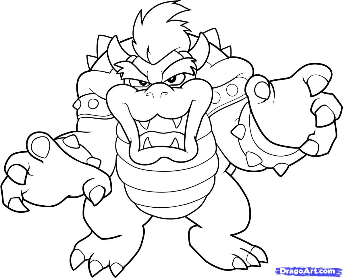 Bowser Ausmalbilder
 Coloriages à imprimer Super Mario numéro