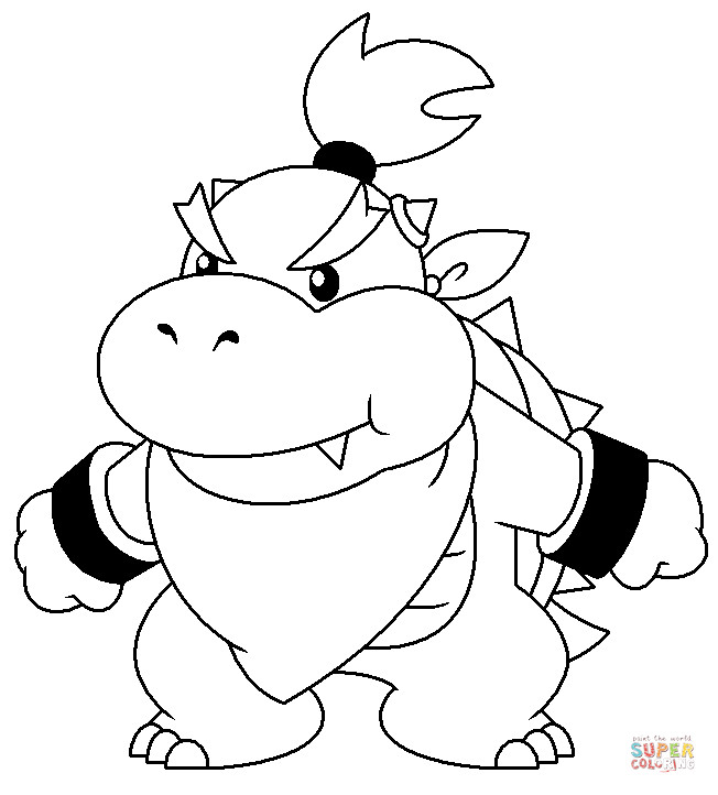 Bowser Ausmalbilder
 Dibujo de Jr Bowser para colorear