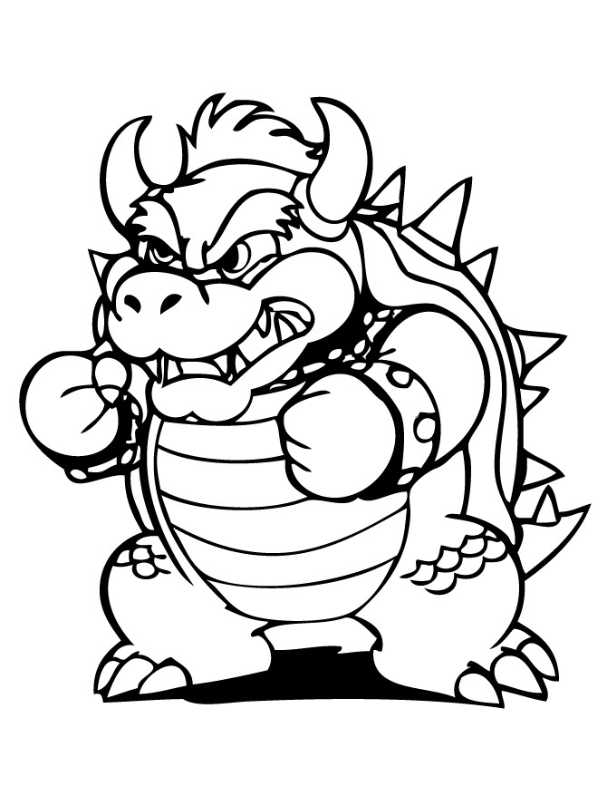 Bowser Ausmalbilder
 Free Printable Bowser Coloring Pages