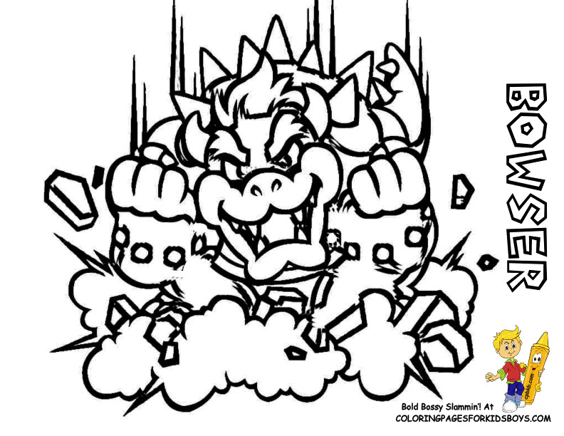 Bowser Ausmalbilder
 Super Mario Printables Super Mario Free