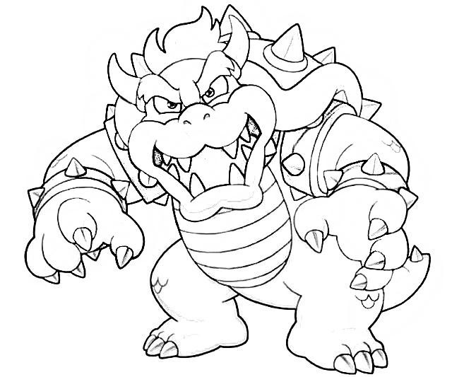 Bowser Ausmalbilder
 Dry Bowser Coloring Pages Coloring Home