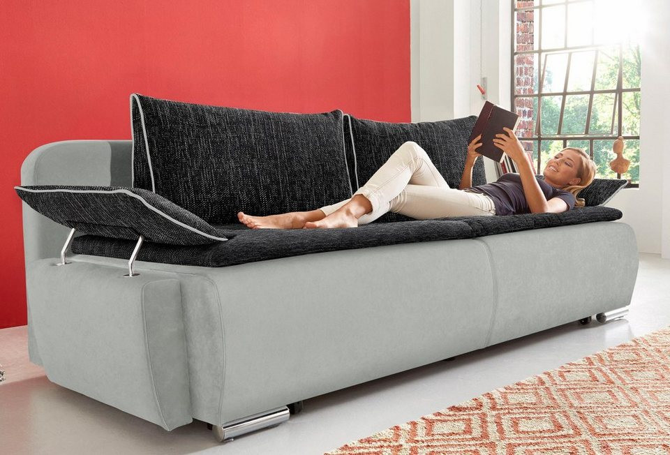 Boxspring Couch
 COLLECTION AB Schlafsofa mit Boxspring Aufbau