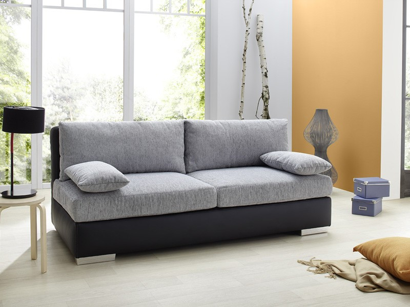 Boxspring Schlafsofa
 Boxspring Schlafsofa Somerset hellgrau schwarz 202x106cm