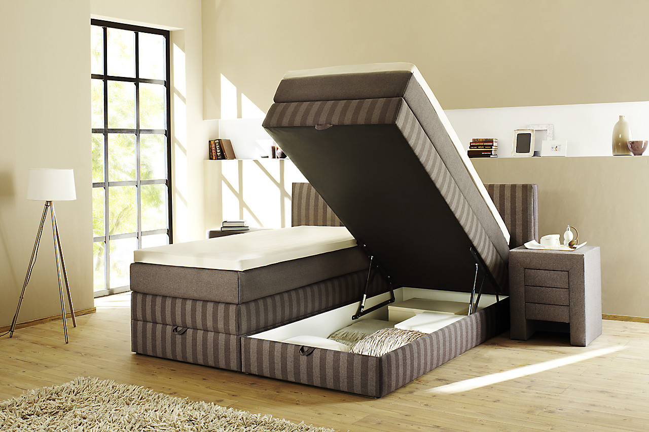 Boxspringbett Bettkasten
 Boxspringbett mit Bettkasten Praktischer Stauraum in