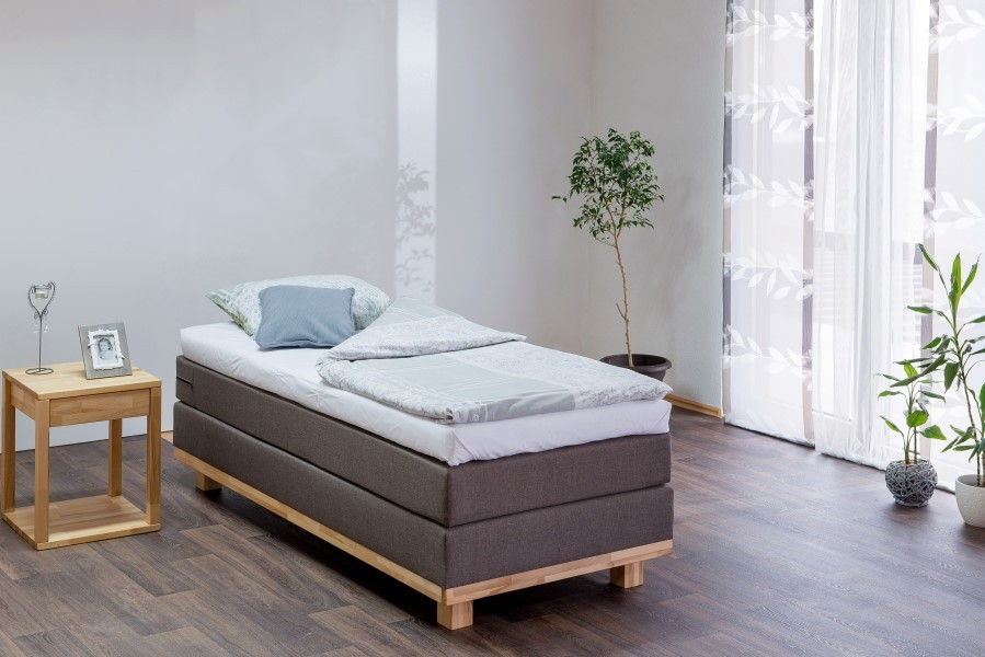 Boxspringbett Ohne Kopfteil
 Boxspringbett Tina I 90x200 cm inkl Matratze Topper ohne