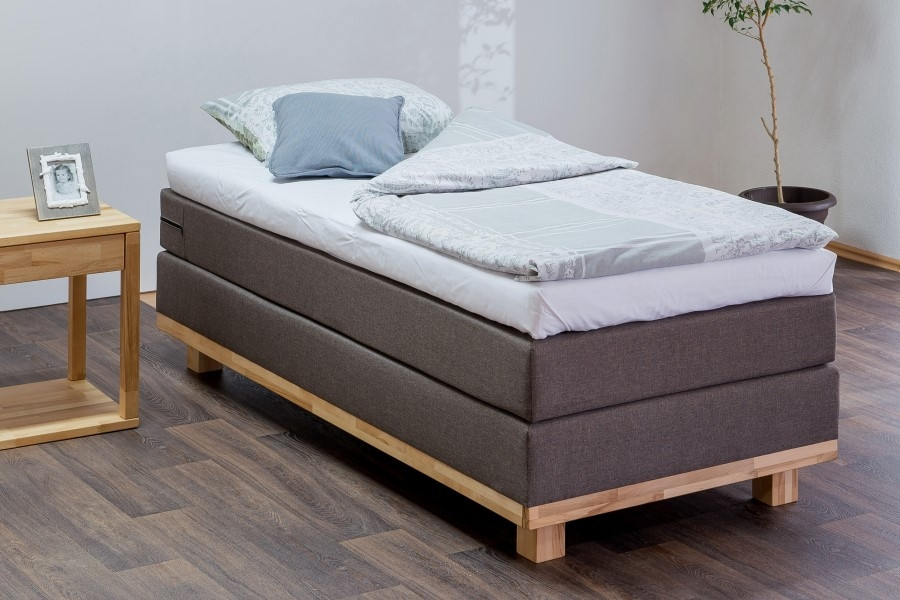 Boxspringbett Ohne Kopfteil
 Boxspringbett Tina I 90x200 cm inkl Matratze Topper ohne