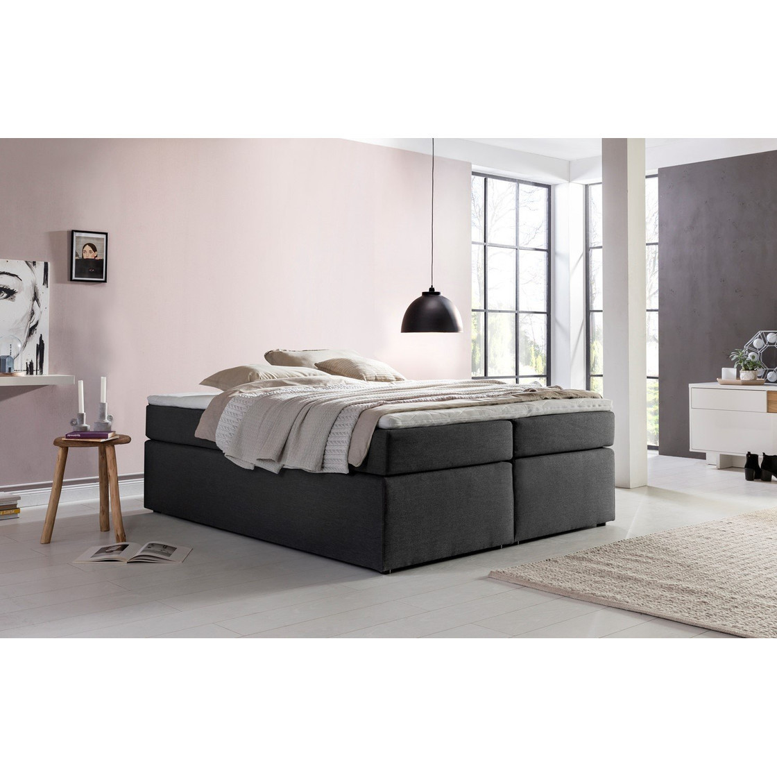 Boxspringbett Ohne Kopfteil
 Boxspringbett ohne Kopfteil Bella mit Visco Topper