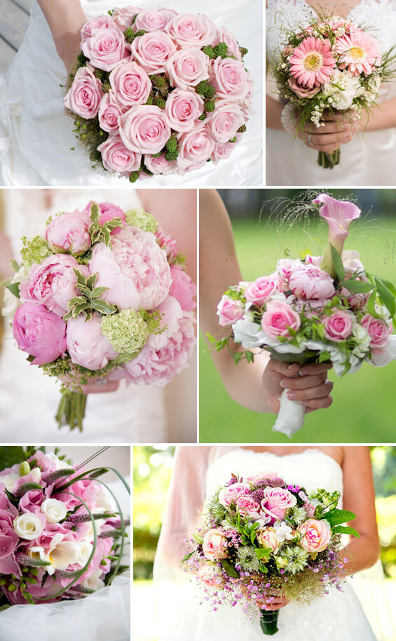 Brautstrauß Altrosa
 Brautstrauß in Rosa oder Pink viele Ideen von zart bis