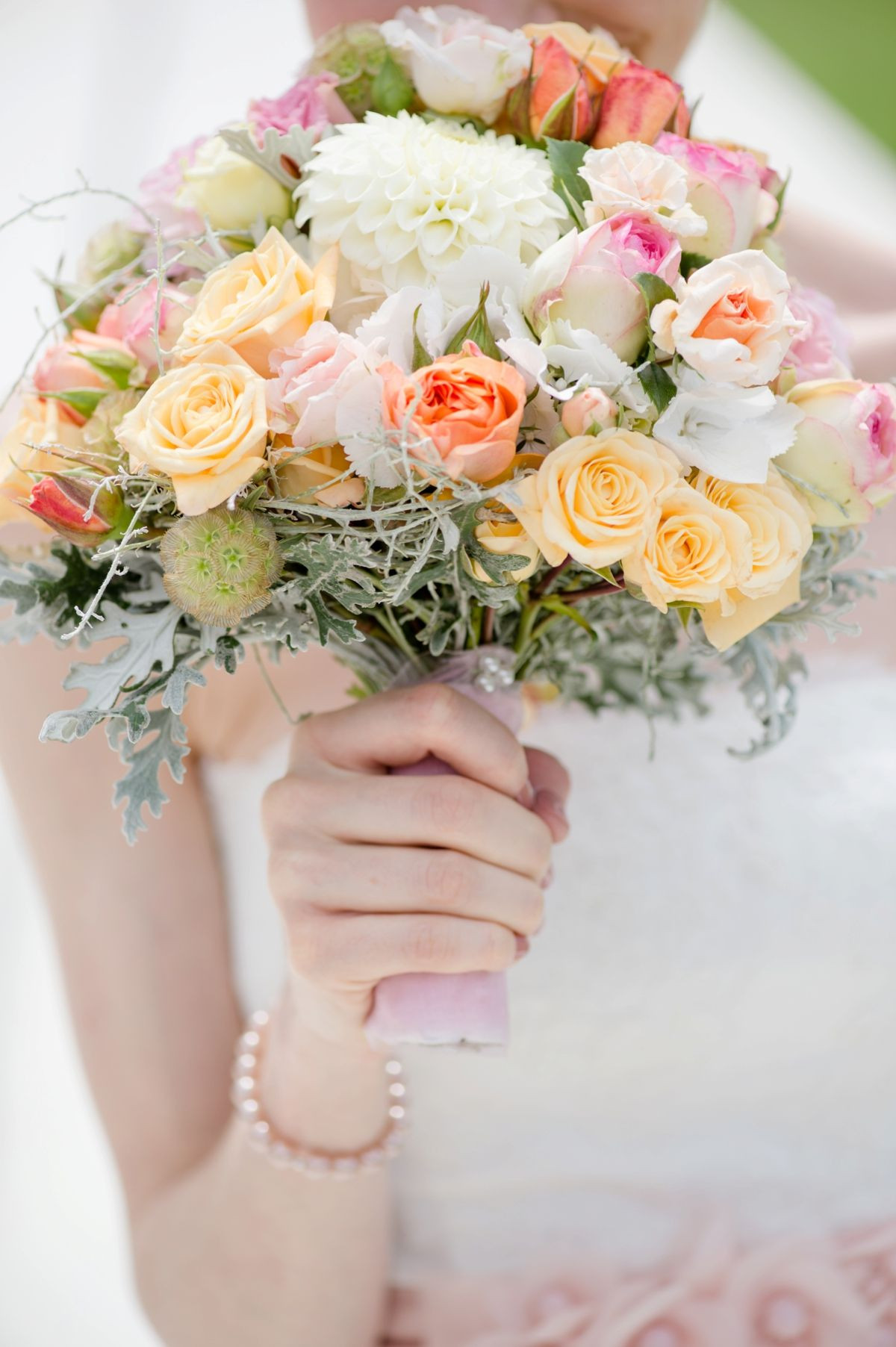 Brautstrauß Apricot
 Brautstrauß Bürkle Gärtnerei wedding bouquet flowers