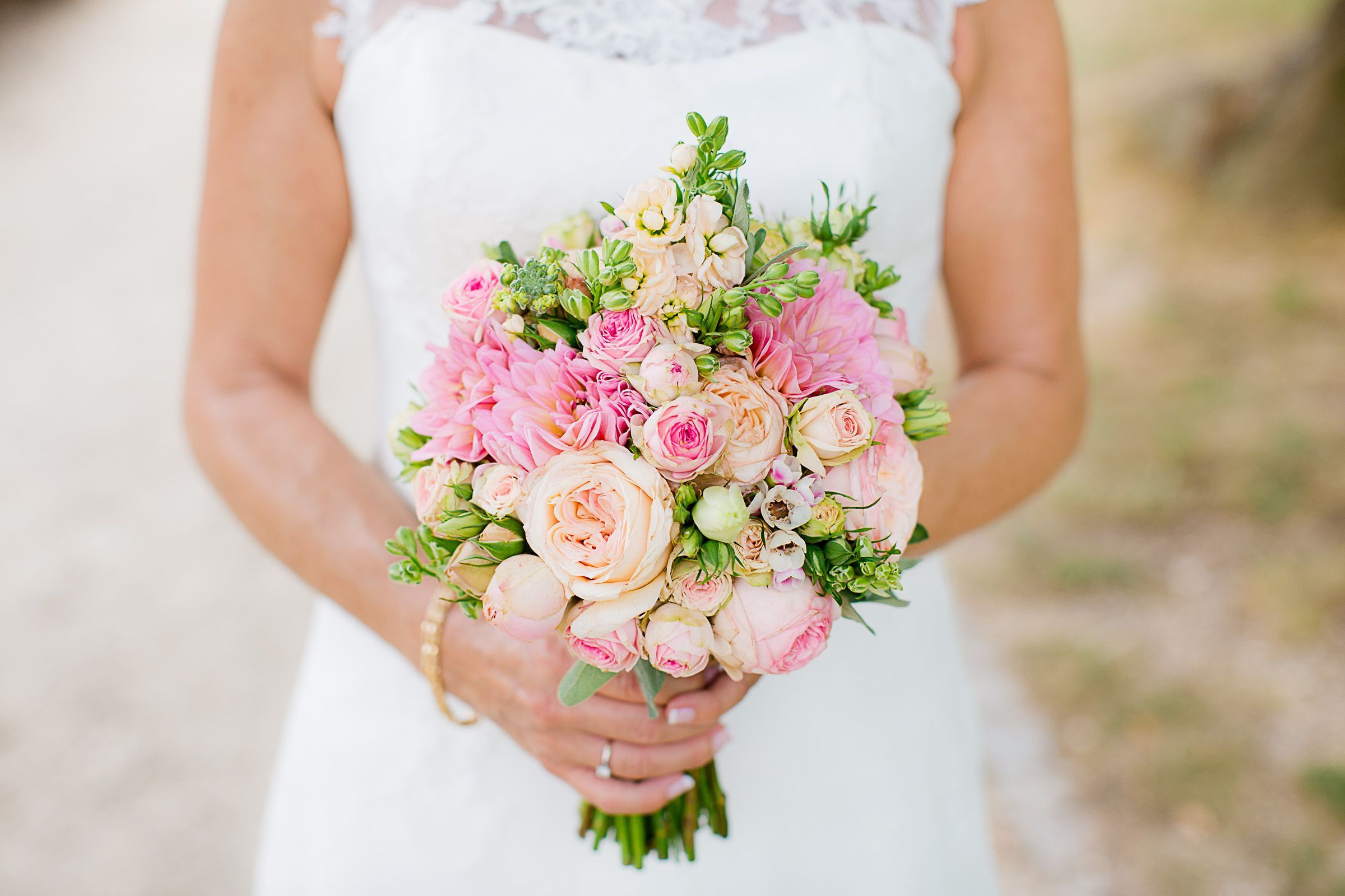 Brautstrauß Apricot
 Brautstrauss in Rosa und Apricot Hochzeit