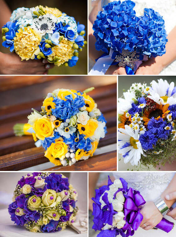 Brautstrauß Gelb
 Brautstrauß in Blau oder Lila tolle Inspirationen für