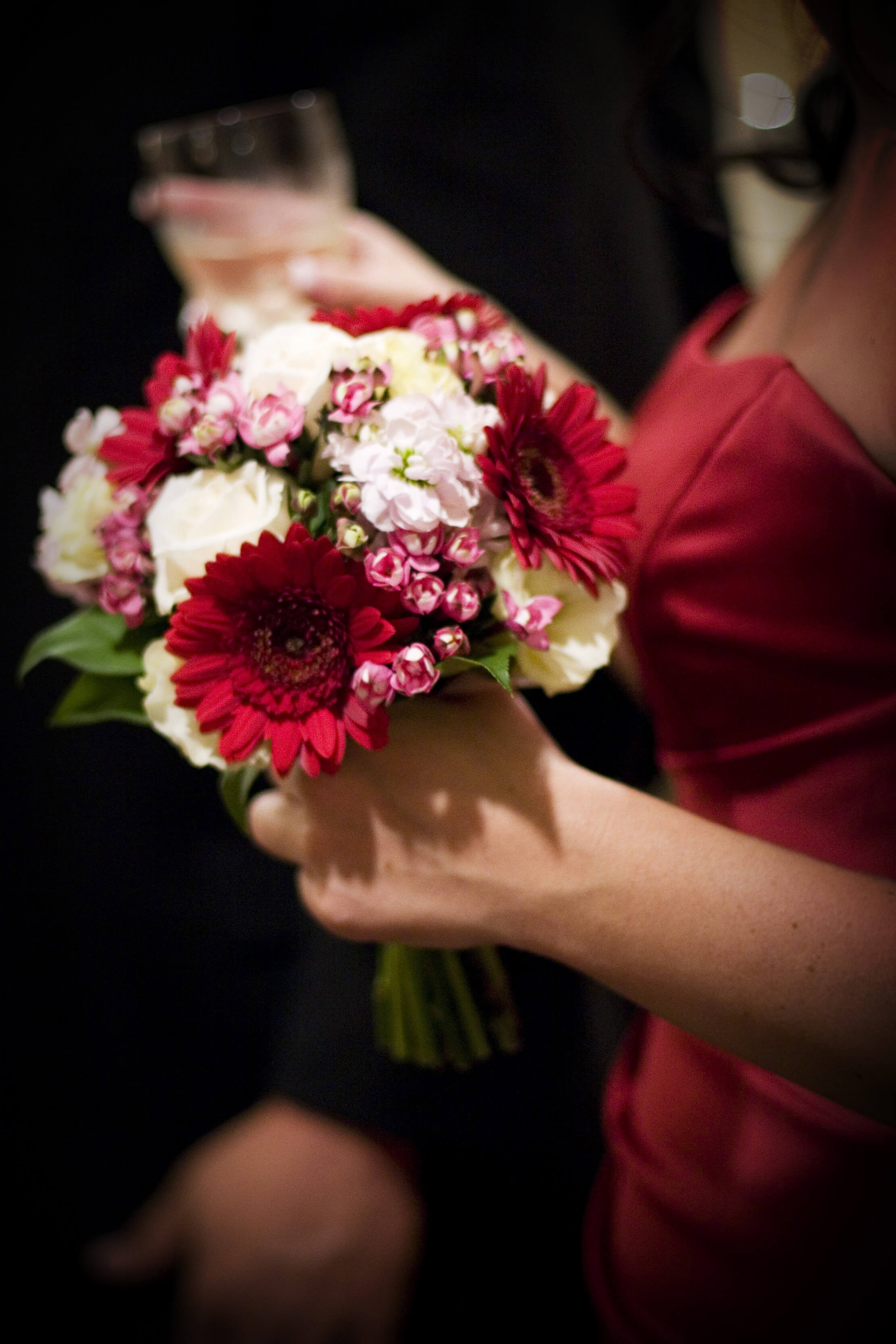 Brautstrauß Gerbera
 Brautstrauß bordeaux Gerbera Bildergalerie Hochzeitsportal24