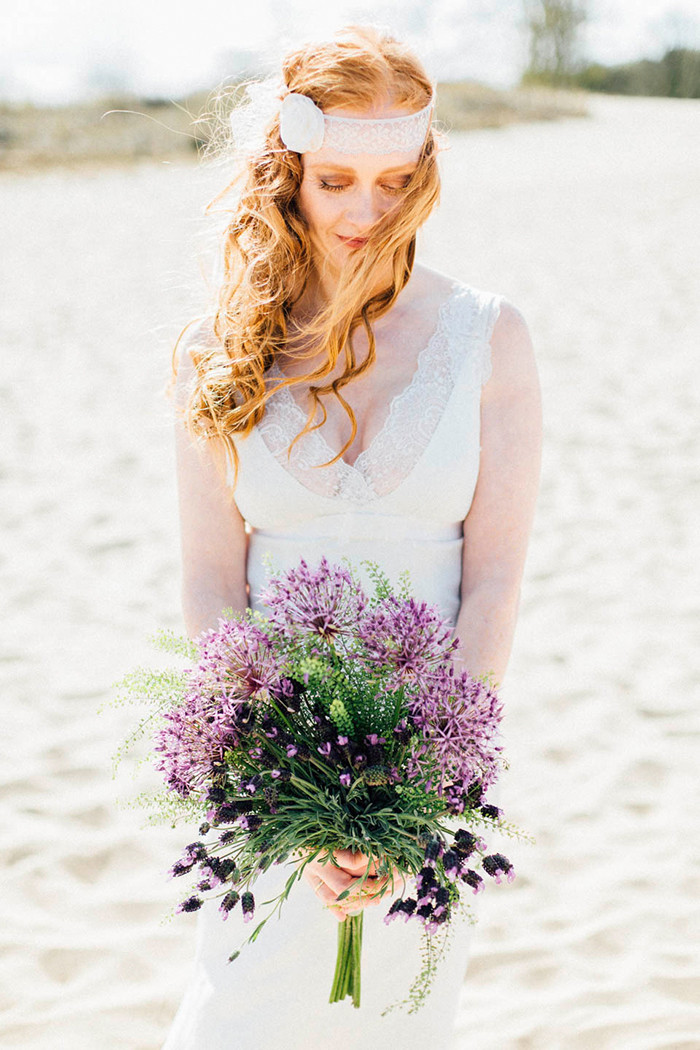 Brautstrauß Lavendel
 Brautstrauß mit lila Allium