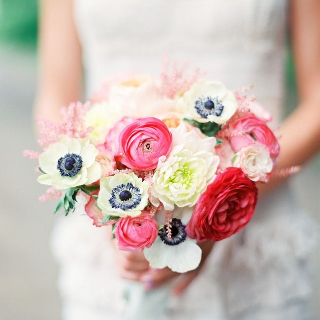 Brautstrauß Ranunkeln
 Brautstrauss Ranunkeln Anemonen weiss rosa