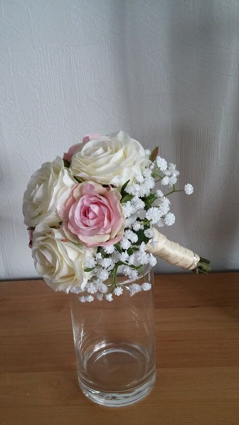 Brautstrauß Rosa
 Brautstrauss Rosa Seidenblumen Schleierkraut Hochzeit